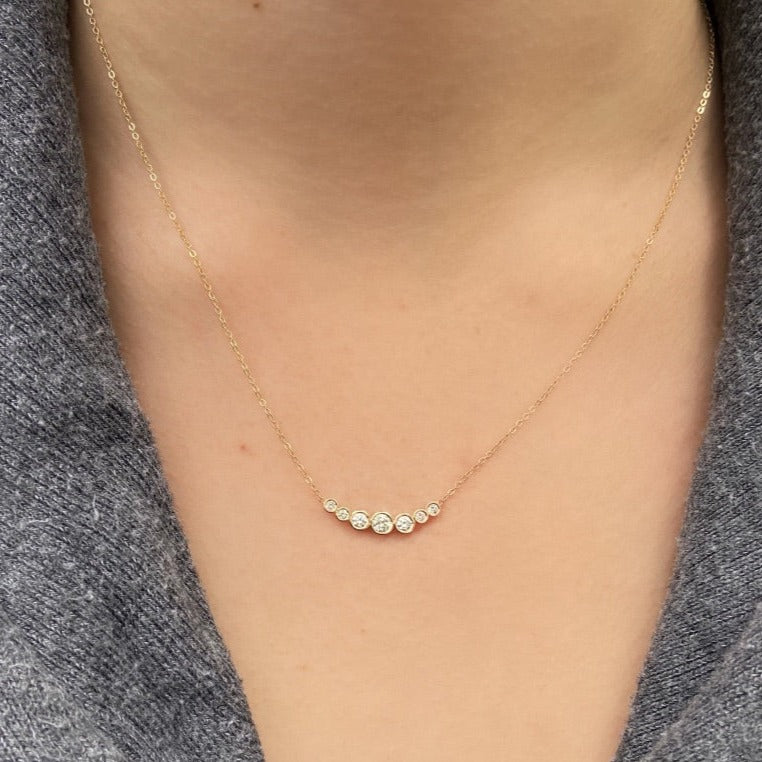 Seven Diamond Necklace Necklace Jaine K Designs
