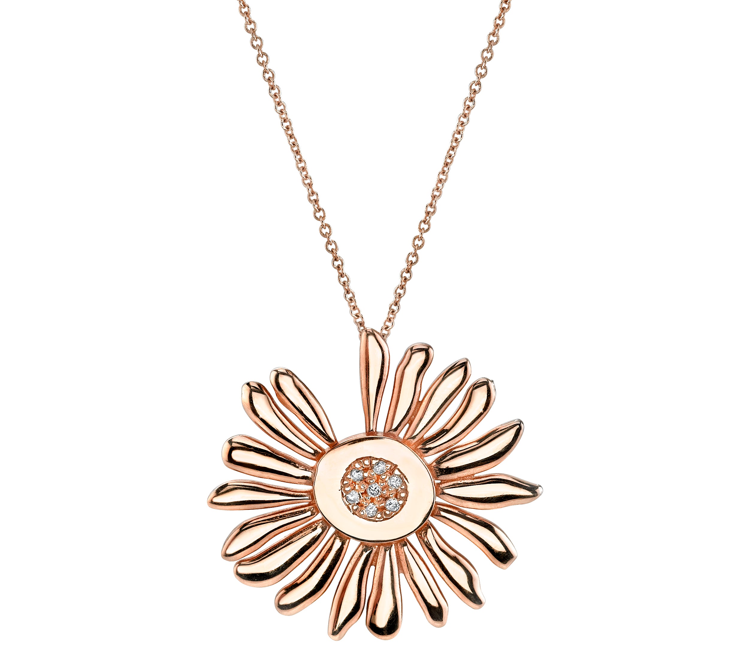 The Daisy Necklace Pendant Roseark Jewelry Rose Gold  