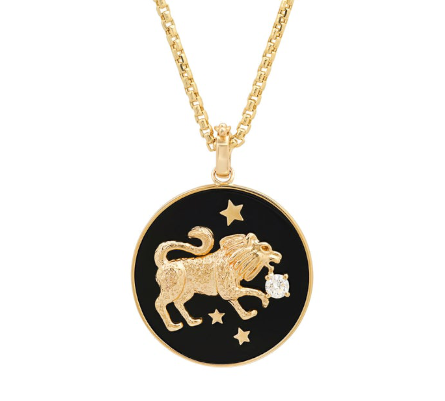 Rachel Onyx Lion Necklace Pendant Helena Rose Jewelry 16 Inch Chain  