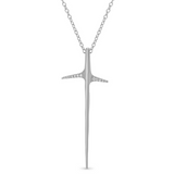 Thorn Necklace Pendant Elisabeth Bell Jewelry Small White Gold Diamonds