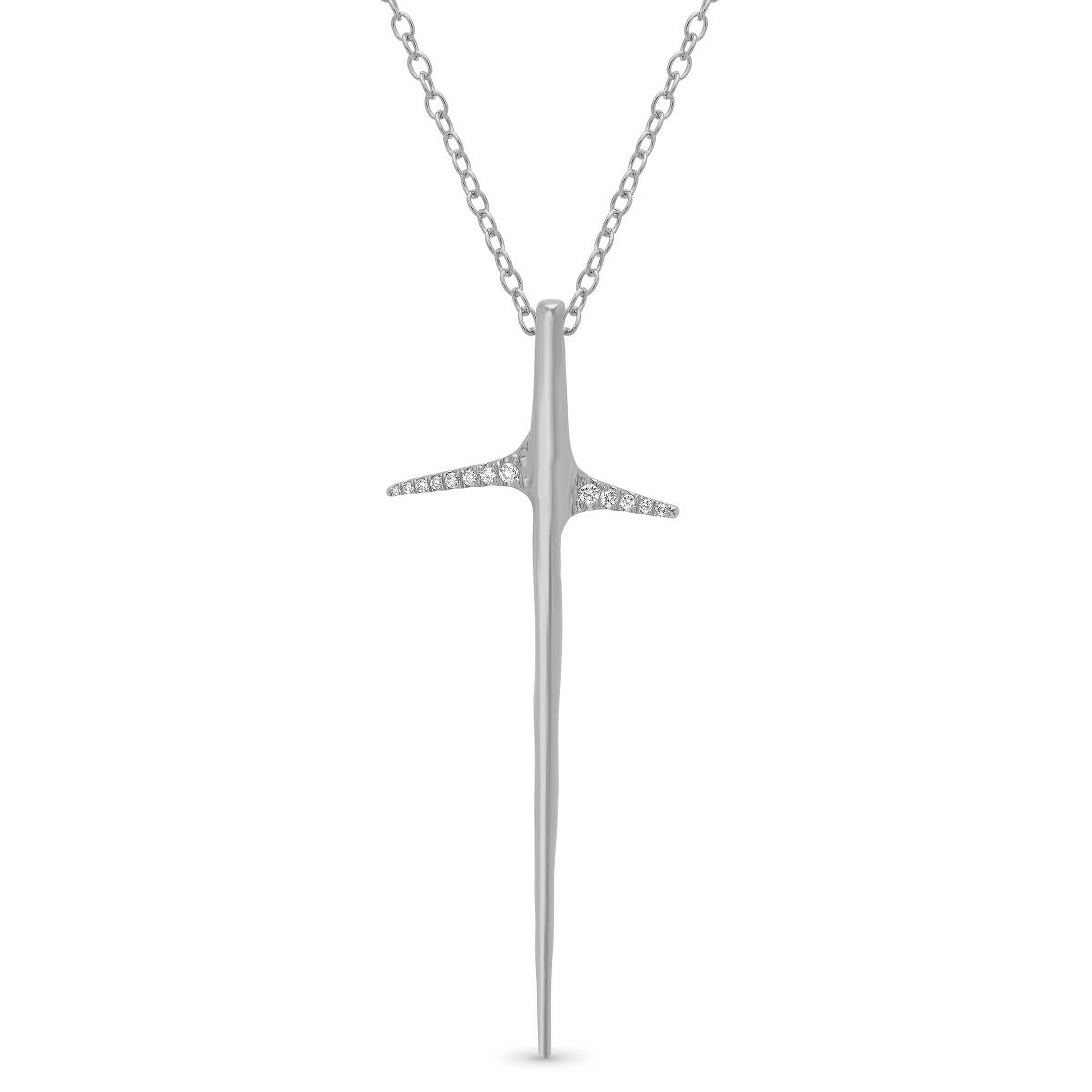 Thorn Necklace Pendant Elisabeth Bell Jewelry Small White Gold Diamonds