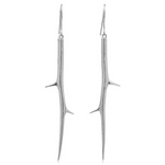 Long Thorn Earrings Drop Earrings Elisabeth Bell Jewelry White Gold