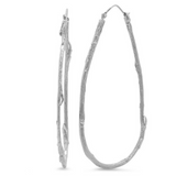 Teardrop Willow Hoops, Pair Hoop Earrings Elisabeth Bell Jewelry White Gold