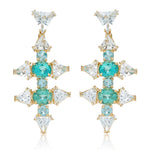 Aquamarine Apatite Nebula Earrings Statement Earrings Karma El-Khalil