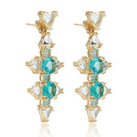 Aquamarine Apatite Nebula Earrings Statement Earrings Karma El-Khalil