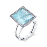 Mirror Rectangle D-Ring Cocktail Ring Amy Gregg Jewelry