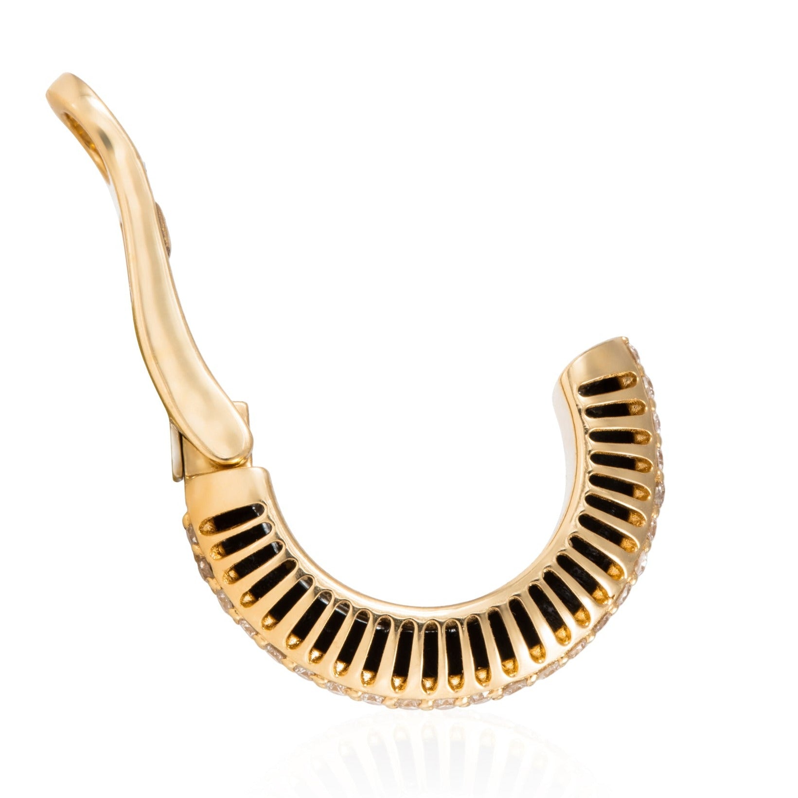 Malachite Bombay Ear Cuff with Diamonds Ear Cuff Earring Latelier Nawbar