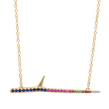 Rainbow Horizontal Thorn Necklace Pendant Necklace Elisabeth Bell Jewelry
