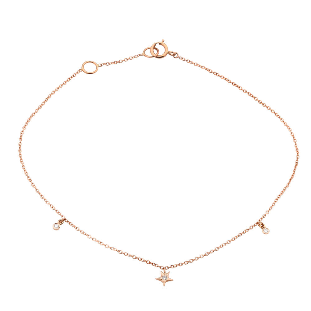 Star and Diamond Shaker Anklet Anklet Jaine K Designs