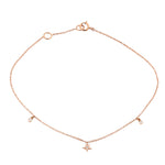 Star and Diamond Shaker Anklet Anklet Jaine K Designs