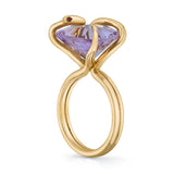 Amethyst Trillion Snake on the Rocks Ring Cocktail Perez Bitan   