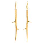 Long Thorn Earrings Drop Earrings Elisabeth Bell Jewelry Yellow Gold
