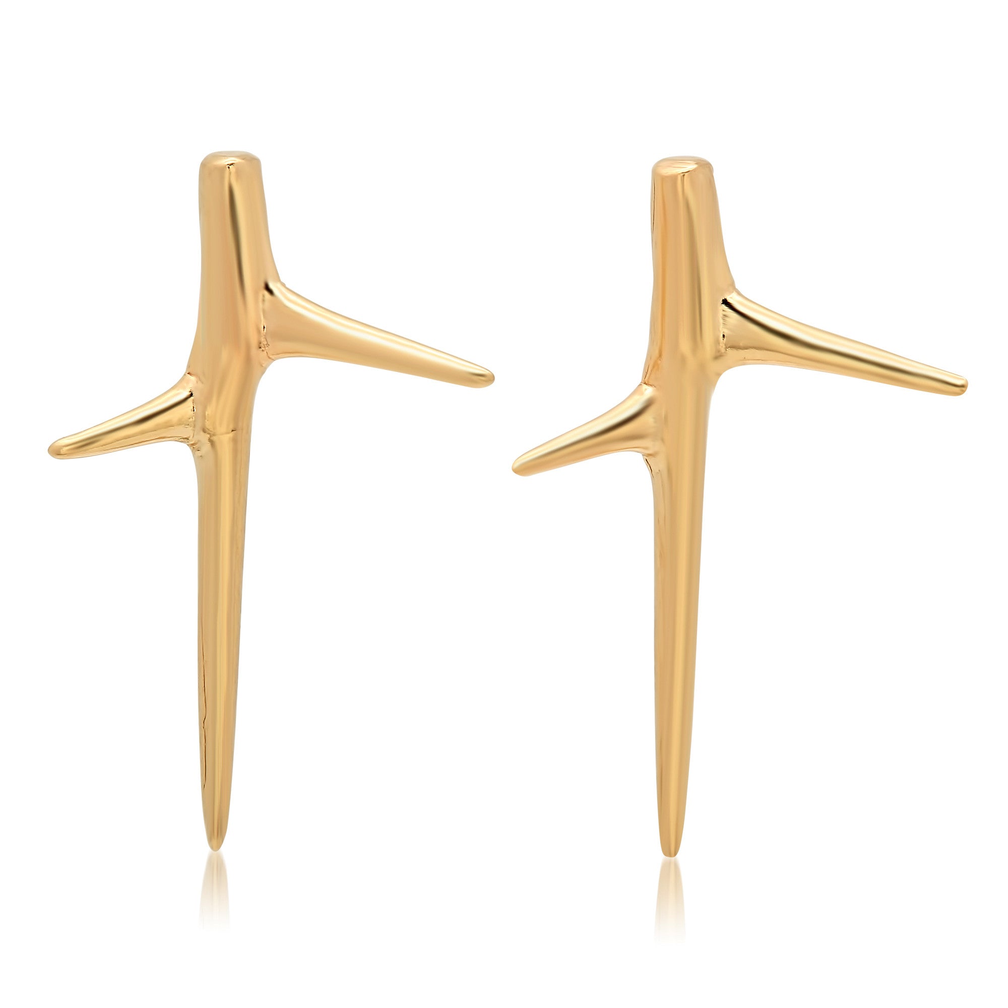 Thorn Studs Stud Earrings Elisabeth Bell Jewelry Yellow Gold Solid