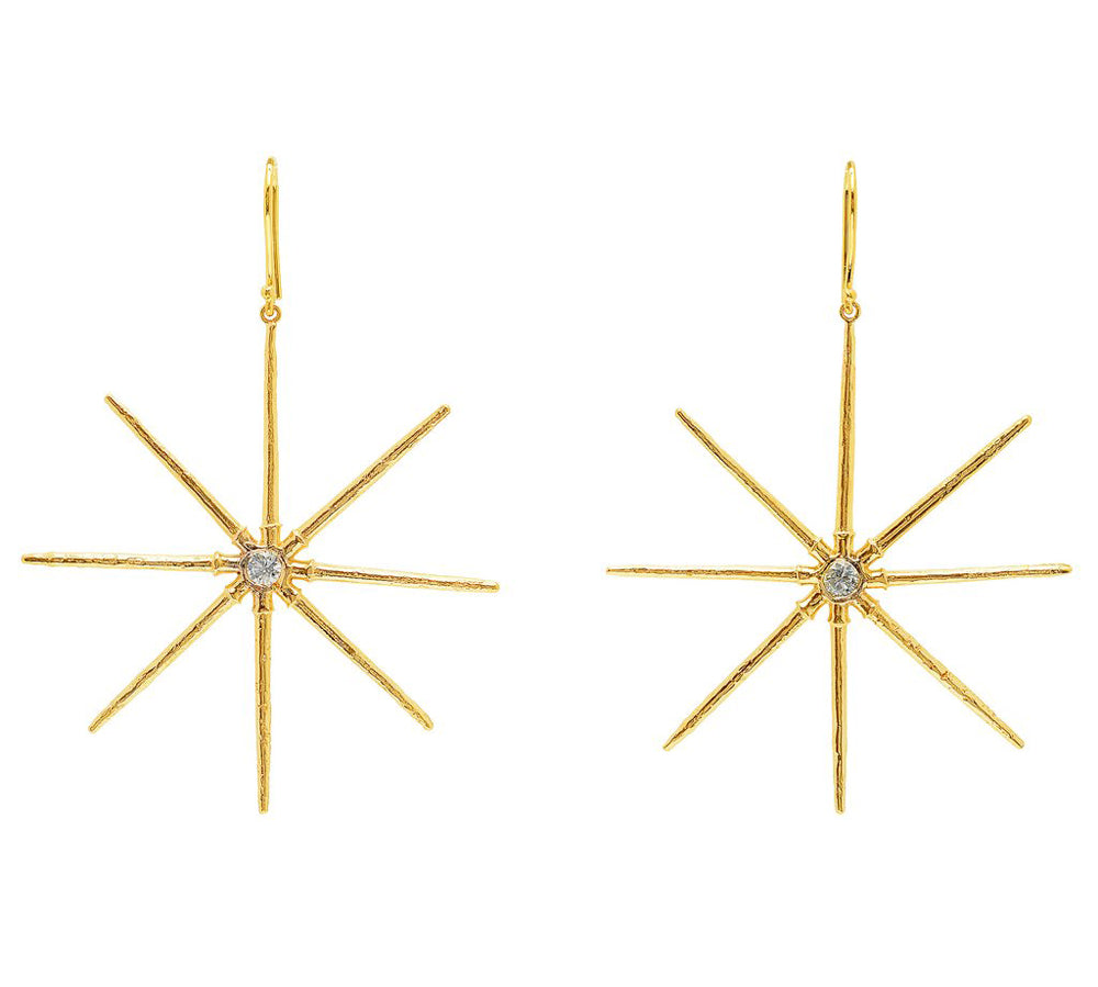Sea Star Earrings Drop Earrings Elisabeth Bell Jewelry Yellow Gold  