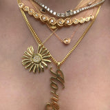 The Daisy Necklace with Diamonds Pendant Roseark Jewelry   