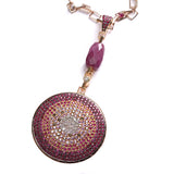 Full Pave Flying Saucer Pendant, Large Pendant Carolyn Rodney Ruby  