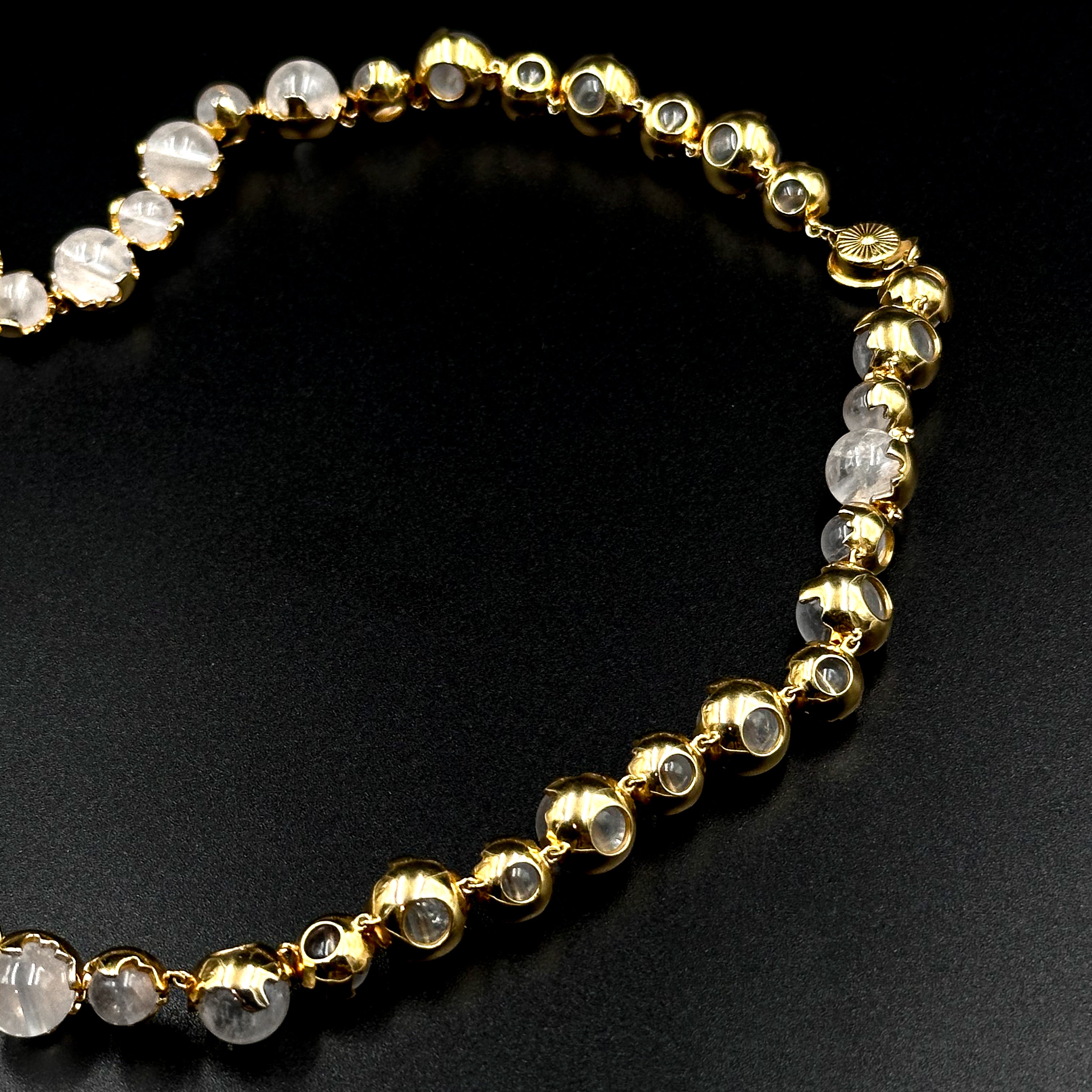 Quartz Dew Drop Tennis Necklace, Sterling Silver Tennis Necklace MAE + LANG