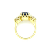 GIA Old European Diamond & Sapphire Ring Ring Roseark Vintage