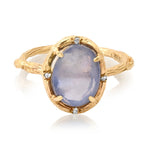 Rustic Sapphire Ring Cocktail Ring Elisabeth Bell Jewelry