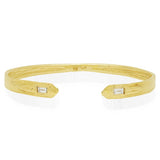 Stingray Baguette Cuff Cuff Bracelet Elisabeth Bell Jewelry Yellow Gold  