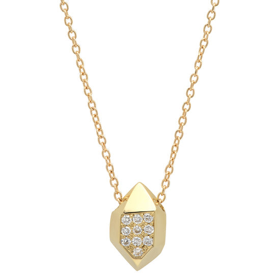 Diamond Herkimer Necklace Pendant Elisabeth Bell Jewelry   