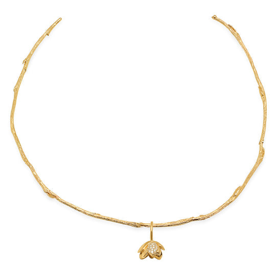 Succulent Charm with Diamonds Charm Elisabeth Bell Jewelry   