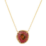 Rosecut Tourmaline Necklace Pendant Elisabeth Bell Jewelry   