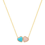 Little Loves Necklace Necklace Elisabeth Bell Jewelry Turquoise / Pink Opal  