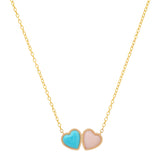 Little Loves Necklace Necklace Elisabeth Bell Jewelry Turquoise / Pink Opal  