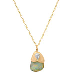 Melted Opal Necklace Pendant Elisabeth Bell Jewelry   