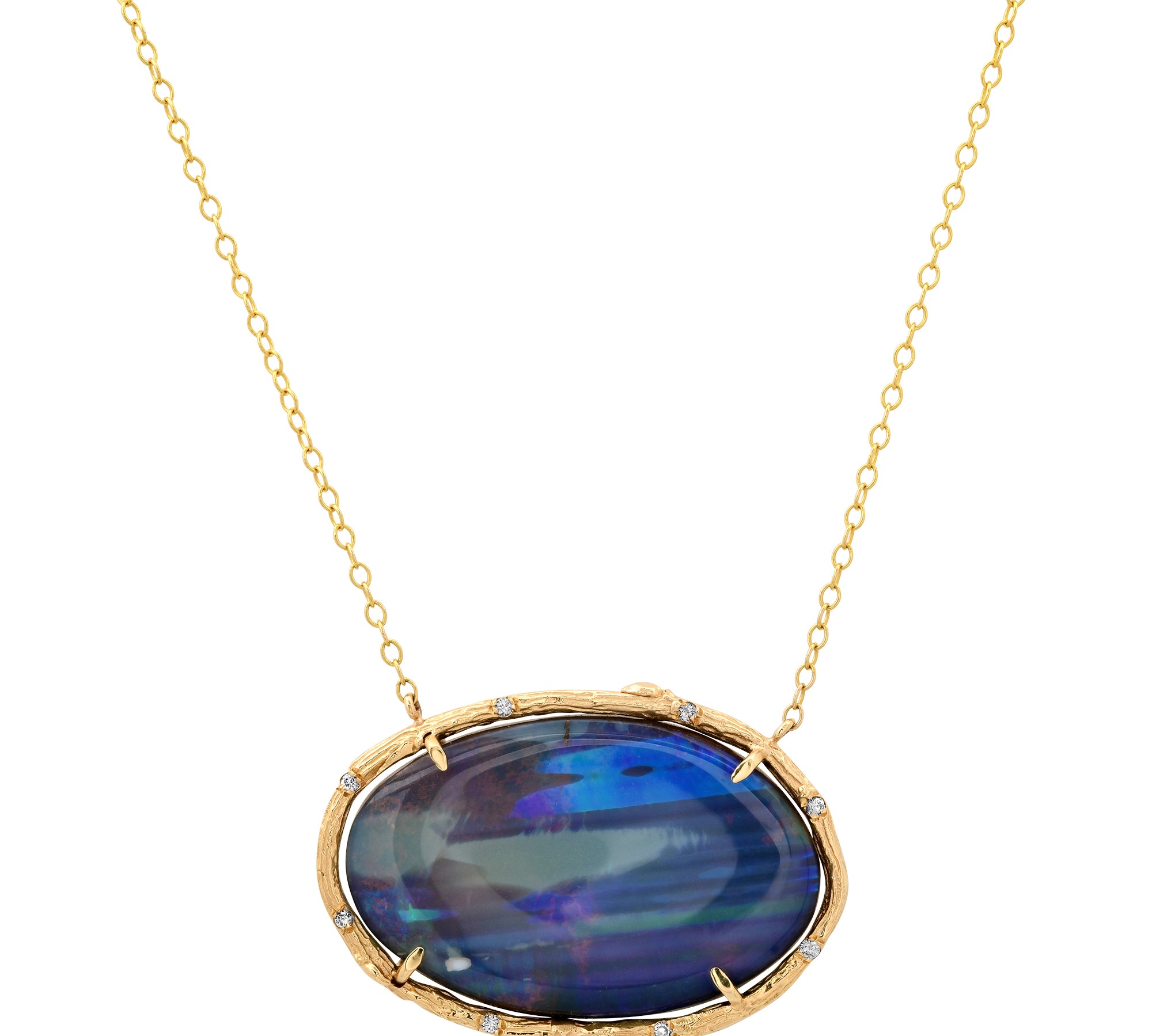 Storm Opal Necklace Pendant Elisabeth Bell Jewelry   