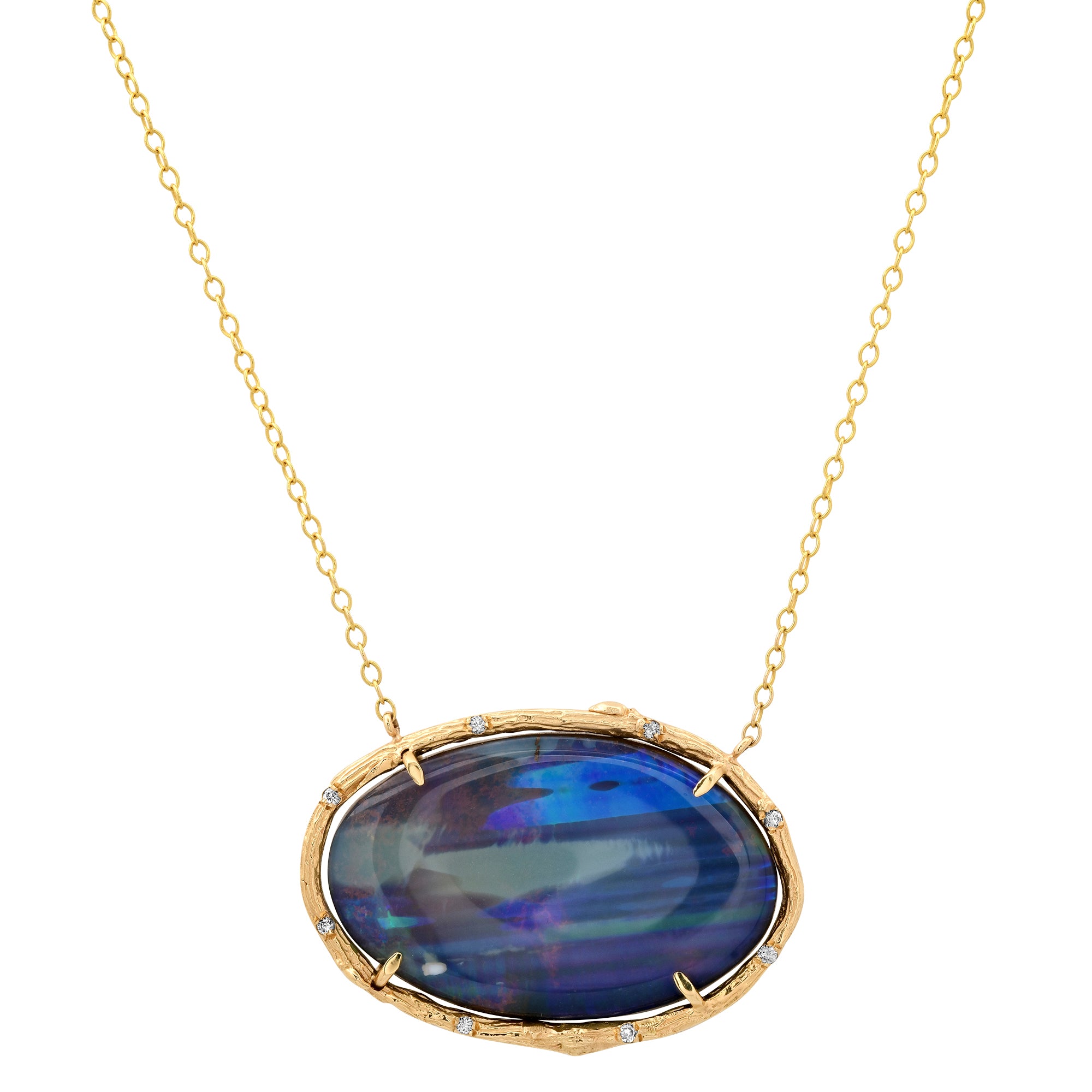 Storm Opal Necklace Pendant Elisabeth Bell Jewelry   