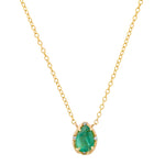 Small Emerald Pear Necklace Pendant Elisabeth Bell Jewelry   