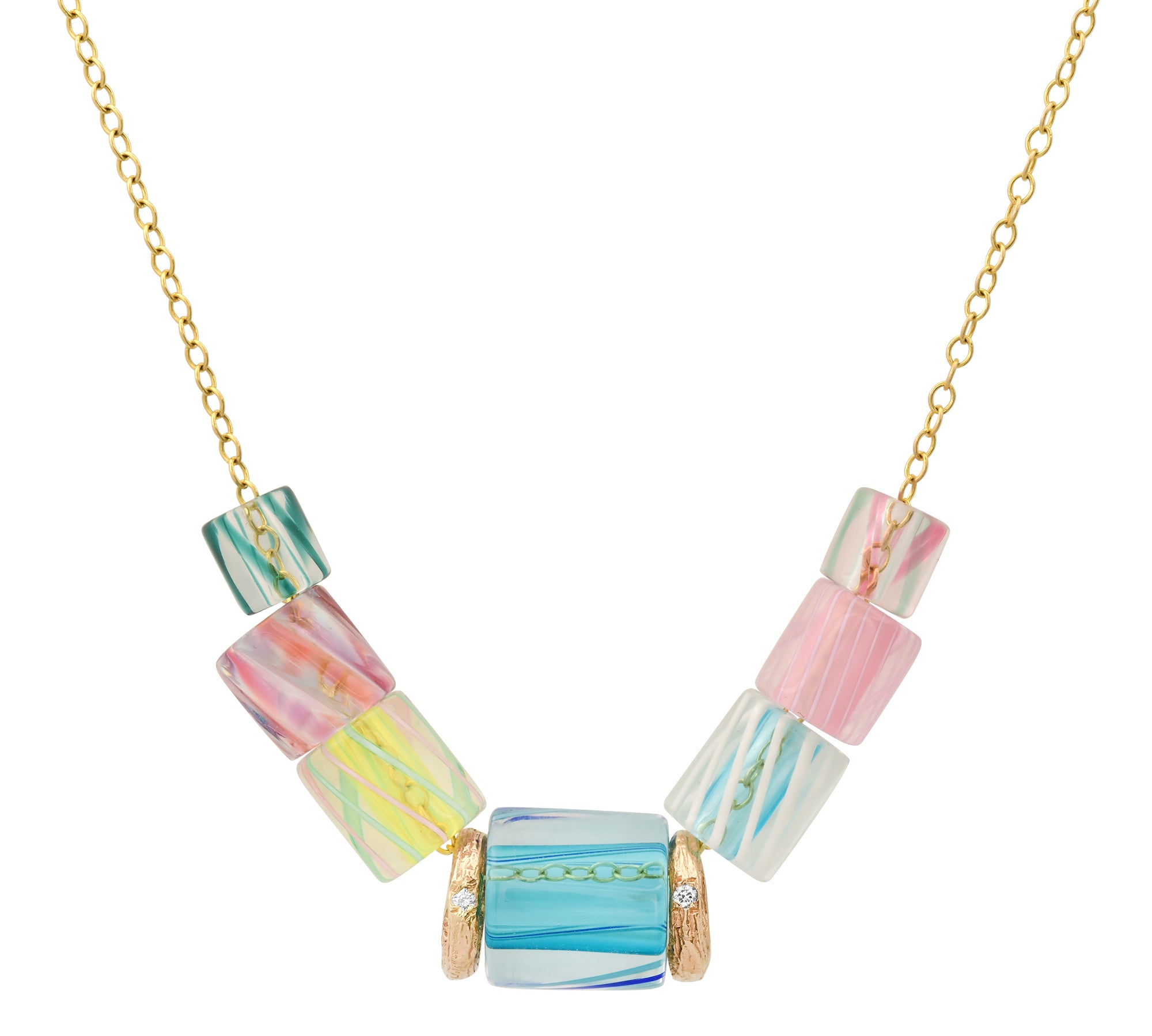 Rainbow Candy Necklace Beaded Necklace Elisabeth Bell Jewelry