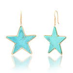 Turquoise Star Earrings Drop Earrings Elisabeth Bell Jewelry   