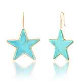 Turquoise Star Earrings Drop Earrings Elisabeth Bell Jewelry   