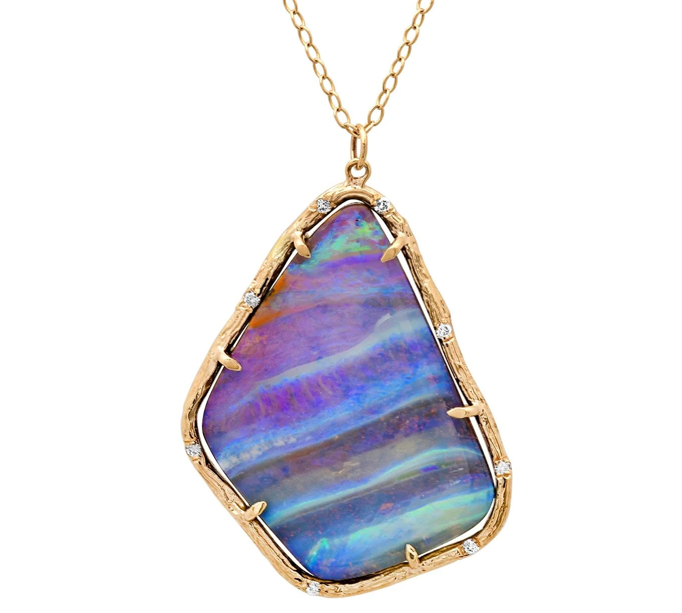 Skyline Blue Opal Necklace Pendant Necklace Elisabeth Bell Jewelry