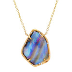 Blue Cloud Opal Necklace Pendant Necklace Elisabeth Bell Jewelry