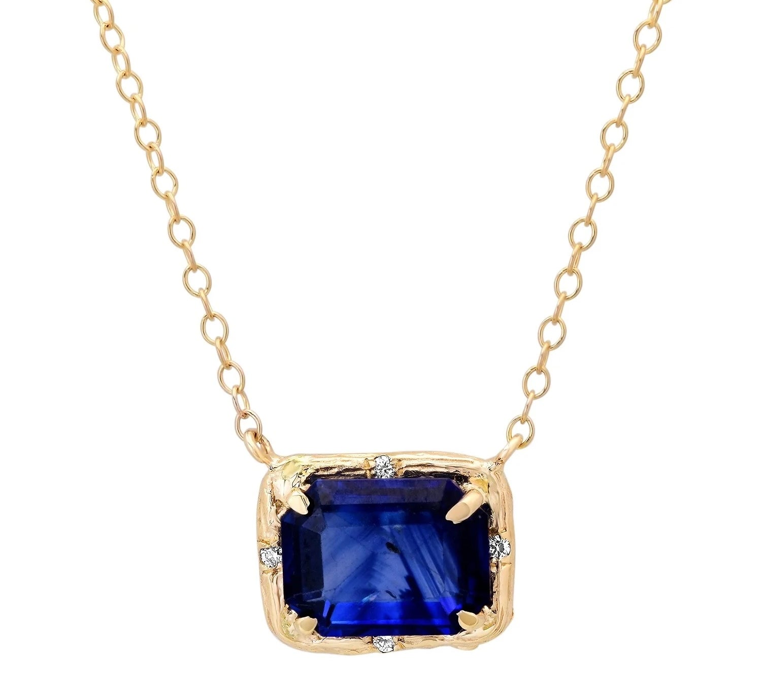 Natural Mystic Sapphire Necklace Pendant Necklace Elisabeth Bell Jewelry