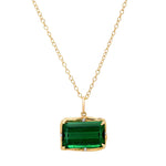 Green Tourmaline Necklace Pendant Necklace Elisabeth Bell Jewelry