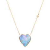 Opal Cloud Heart Necklace