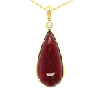 Rubelite Tourmaline Pendant Necklace Pendant Necklace Roseark Vintage