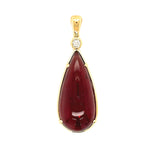 Rubelite Tourmaline Pendant Necklace Pendant Necklace Roseark Vintage
