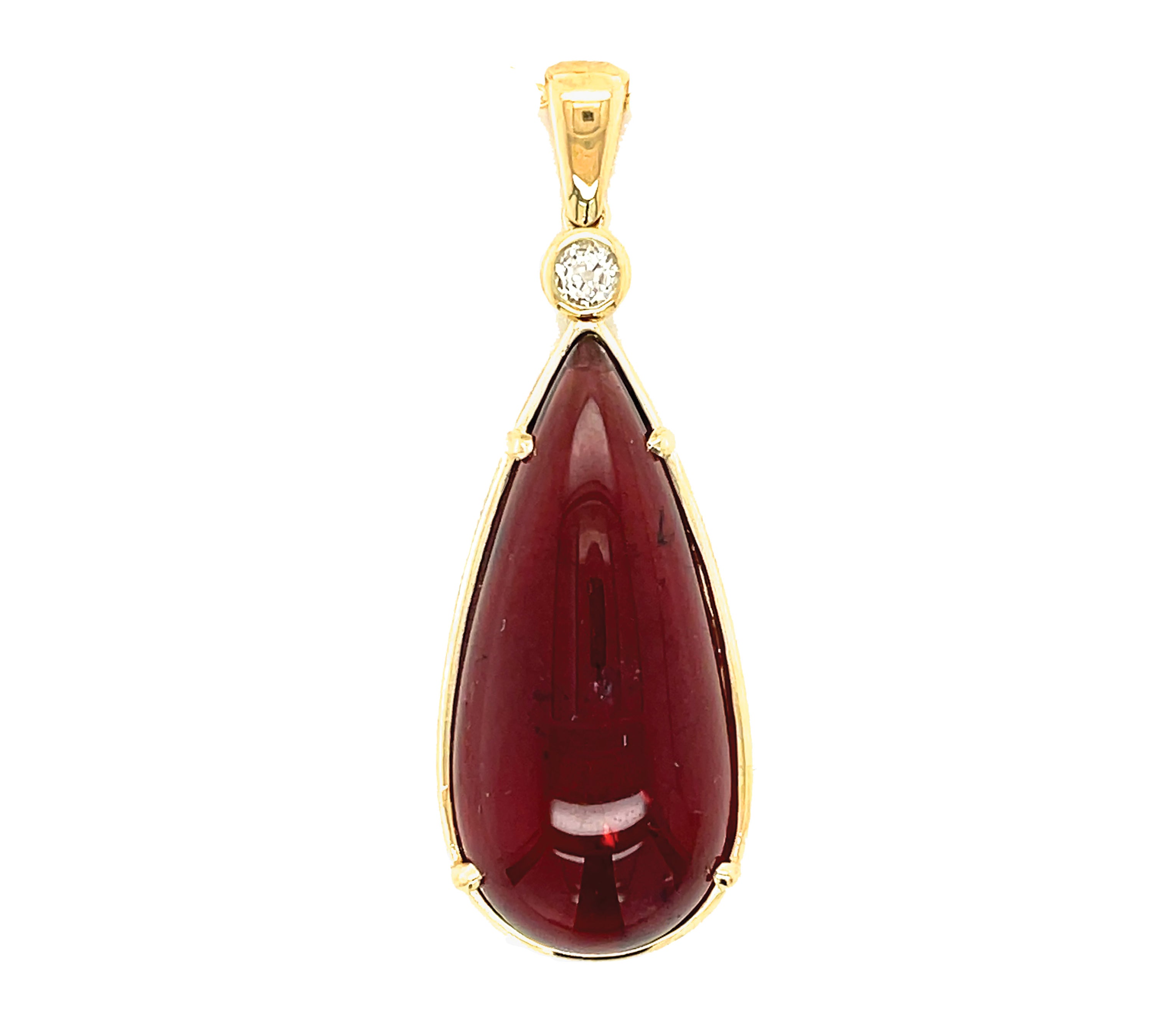 Rubelite Tourmaline Pendant Necklace Pendant Necklace Roseark Vintage