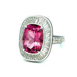 Tourmaline Diamond Enamel Ring