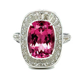 Tourmaline Diamond Enamel Ring