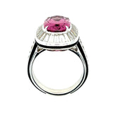 Tourmaline Diamond Enamel Ring