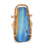 Indigo Opal Sea Ring Statement Ring Elisabeth Bell Jewelry