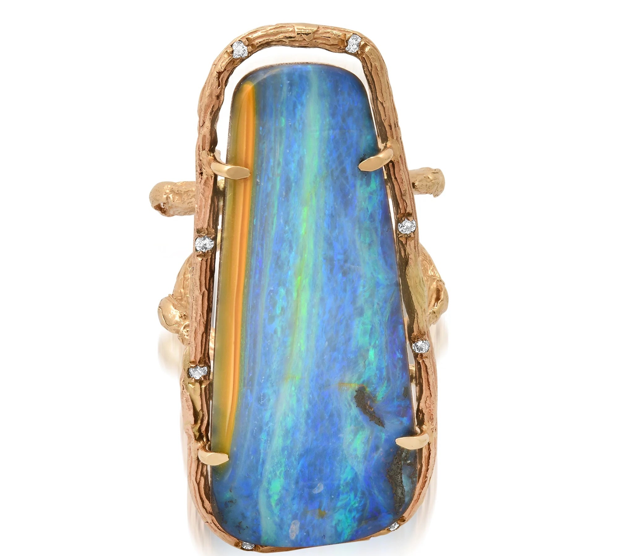 Indigo Opal Sea Ring Statement Elisabeth Bell Jewelry   