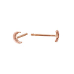 Dainty Moon Stud Stud Earrings Jaine K Designs Pair Rose gold